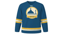 Load image into Gallery viewer, Macau Original Hockey Jersey in Harbor Navy, front view – custom name and number
