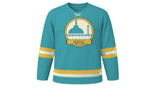 Load image into Gallery viewer, Macau Original Hockey Jersey in Lagoon Teal, front view – custom name and number