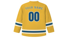 Load image into Gallery viewer, Macau Original Hockey Jersey in Tile Yellow, back view with your name and number