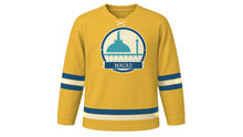 Load image into Gallery viewer, Macau Original Hockey Jersey in Tile Yellow, front view – custom name and number