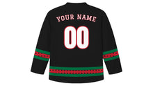 Load image into Gallery viewer, Madaraka Day Original Hockey Jersey in Black, back view with your name and number
