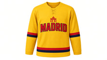 Load image into Gallery viewer, Madrid Original Hockey Jersey in Gold, front view – custom name and number