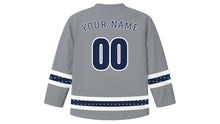 Load image into Gallery viewer, Maha Shivaratri Original Hockey Jersey in Ash Grey, back view with your name and number