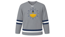 Load image into Gallery viewer, Maha Shivaratri Original Hockey Jersey in Ash Grey, front view – custom name and number
