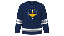 Load image into Gallery viewer, Maha Shivaratri Original Hockey Jersey in Midnight Blue, front view – custom name and number
