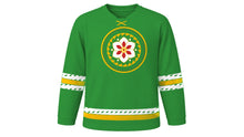 Load image into Gallery viewer, Mahavir Jayanti Original Hockey Jersey in Leaf Green, front view – custom name and number