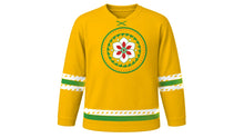 Load image into Gallery viewer, Mahavir Jayanti Original Hockey Jersey in Saffron Yellow, front view – custom name and number