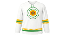 Load image into Gallery viewer, Mahavir Jayanti Original Hockey Jersey in White, front view – custom name and number