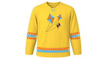 Load image into Gallery viewer, Makar Sankranti Original Hockey Jersey in Yellow, front view – custom name and number