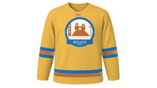 Load image into Gallery viewer, Malaga Original Hockey Jersey in Sunshine Gold, front view – custom name and number