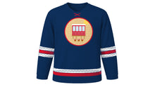 Load image into Gallery viewer, Malta Independence Day Original Hockey Jersey in Navy, front view – custom name and number