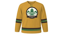 Load image into Gallery viewer, Manaus Original Hockey Jersey in Opera Dome Gold, front view – custom name and number