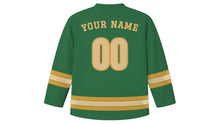 Load image into Gallery viewer, Manaus Original Hockey Jersey in Rainforest Green, back view with your name and number