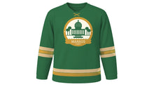 Load image into Gallery viewer, Manaus Original Hockey Jersey in Rainforest Green, front view – custom name and number