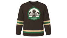 Load image into Gallery viewer, Manaus Original Hockey Jersey in Rio Negro Dark, front view – custom name and number