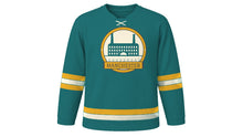 Load image into Gallery viewer, Manchester Original Hockey Jersey in Canal Teal, front view – custom name and number