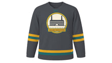 Load image into Gallery viewer, Manchester Original Hockey Jersey in Iron Grey, front view – custom name and number