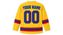Load image into Gallery viewer, Manila Original Hockey Jersey in Yellow, back view with your name and number