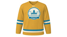 Load image into Gallery viewer, Maputo Original Hockey Jersey in Acacia Gold, front view – custom name and number