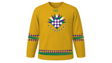 Load image into Gallery viewer, Mardi Gras Original Hockey Jersey in Gold, front view – custom name and number