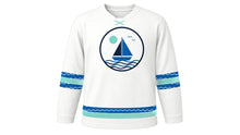 Load image into Gallery viewer, Marine Day Original Hockey Jersey in White, front view – custom name and number