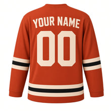Load image into Gallery viewer, Marrakech Original Hockey Jersey in Terracotta, back view with your name and number