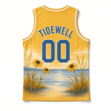 Load image into Gallery viewer, Maryland Black-Eyed Susan Original Basketball Jersey in Susan Gold, back view with your name and number