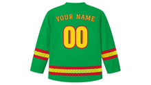 Load image into Gallery viewer, Mashramani Original Hockey Jersey in Emerald Green, back view with your name and number