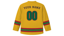 Load image into Gallery viewer, Mashujaa Day Original Hockey Jersey in Gold, back view with your name and number