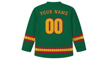 Load image into Gallery viewer, Mashujaa Day Original Hockey Jersey in Heroes Green, back view with your name and number