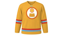 Load image into Gallery viewer, Maslenitsa Original Hockey Jersey in Blini Gold, front view – custom name and number