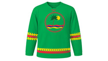 Load image into Gallery viewer, Mauritius Independence Day Original Hockey Jersey in Green, front view – custom name and number