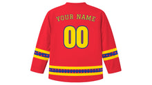 Load image into Gallery viewer, Mauritius Independence Day Original Hockey Jersey in Red, back view with your name and number