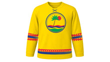 Load image into Gallery viewer, Mauritius Independence Day Original Hockey Jersey in Yellow, front view – custom name and number