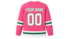 Load image into Gallery viewer, May Day Original Hockey Jersey in Pink, back view with your name and number