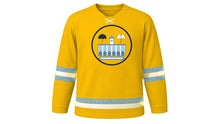 Load image into Gallery viewer, May Revolution Day Original Hockey Jersey in Sun Gold, front view – custom name and number