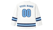 Load image into Gallery viewer, May Revolution Day Original Hockey Jersey in White, back view with your name and number
