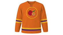 Load image into Gallery viewer, Mehregan Original Hockey Jersey in Autumn Orange, front view – custom name and number
