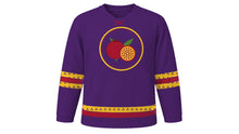 Load image into Gallery viewer, Mehregan Original Hockey Jersey in Deep Purple, front view – custom name and number
