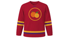 Load image into Gallery viewer, Mehregan Original Hockey Jersey in Pomegranate Red, front view – custom name and number