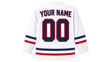 Load image into Gallery viewer, Memorial Day Original Hockey Jersey in White, back view with your name and number