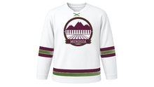 Load image into Gallery viewer, Mendoza Original Hockey Jersey in Andes Snow, front view – custom name and number