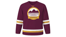 Load image into Gallery viewer, Mendoza Original Hockey Jersey in Malbec Purple, front view – custom name and number