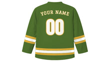 Load image into Gallery viewer, Mendoza Original Hockey Jersey in Vineyard Green, back view with your name and number