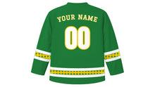 Load image into Gallery viewer, Meskel Original Hockey Jersey in Green, back view with your name and number