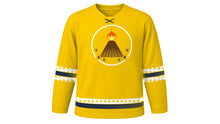 Load image into Gallery viewer, Meskel Original Hockey Jersey in Yellow, front view – custom name and number