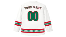 Load image into Gallery viewer, Mexican Constitution Day Original Hockey Jersey in White, back view with your name and number