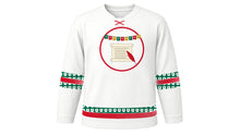 Load image into Gallery viewer, Mexican Constitution Day Original Hockey Jersey in White, front view – custom name and number