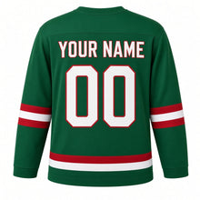 Load image into Gallery viewer, Mexican Independence Day Original Hockey Jersey in Green, back view with your name and number