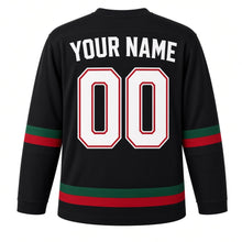 Load image into Gallery viewer, Mexico City Original Hockey Jersey in Black, back view with your name and number